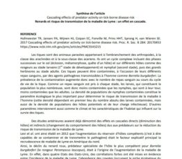 Renard et risque de transmission de la maladie de Lyme : un effet en cascade