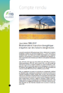 Journées FRB 2017 Biodiversité et transition énergétique : enquêtes sur des liaisons dangereuses