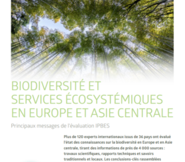 Biodiversité et services écosystémiques en Europe et Asie centrale, les principaux messages de l’évaluation IPBES