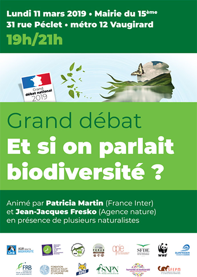 [Grand débat national] “Et si on parlait biodiversité ?” – Rendez-vous le 11 mars !