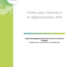 Des fiches pays relatives à la réglementation APA