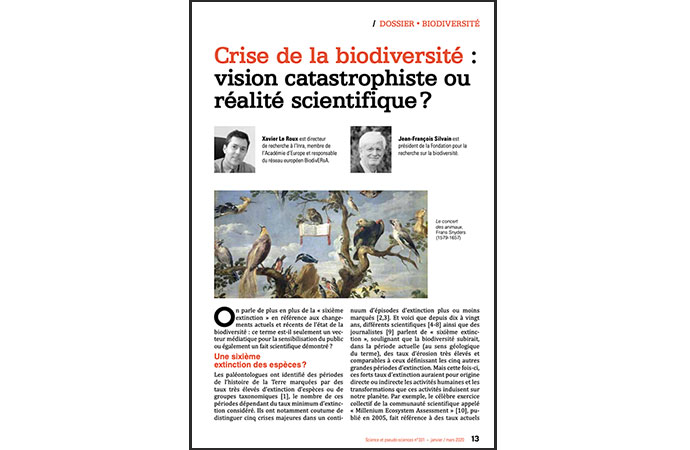 [Publication] Crise de la biodiversité : vision catastrophiste ou réalité scientifique ?