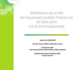 Mobilisation de la FRB par les pouvoirs publics français sur les liens entre Covid-19 et biodiversité