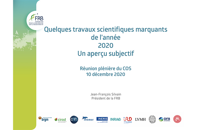 Jean-François Silvain, président de la FRB, revient sur des articles scientifiques qui ont marqué 2020