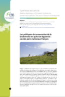 Les politiques de conservation de la biodiversité en quête de légitimité :  cas des parcs nationaux français