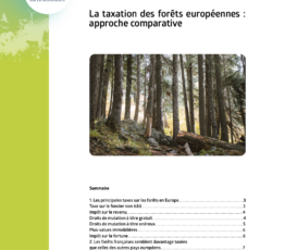 La taxation des forêts européennes : approche comparative