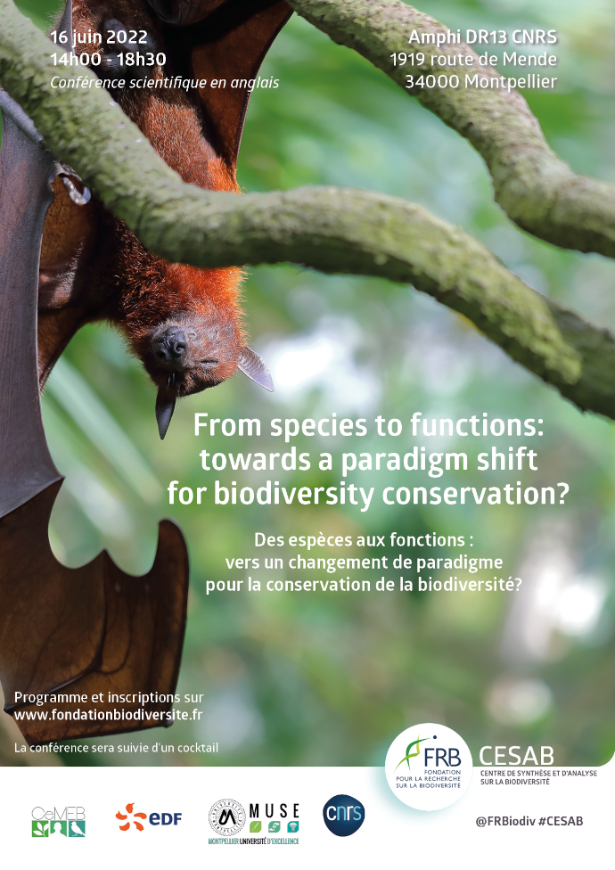 [FRB-CESAB] From species to functions: towards a paradigm shift for biodiversity conservation?