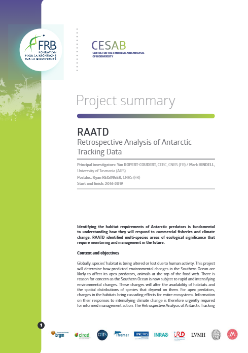 RAATD | Retrospective analysis of vertebrates’ tracking data in Antarctica to identify ecologically significant areas