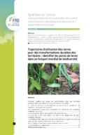 Trajectoires d’utilisation des terres pour des transformations durables des territoires : Identifier les points de levier dans un hotspot mondial de biodiversité