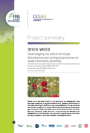 DISCO-WEED | Disentangling the role of anthropic disturbances and ecological processes on weed community assembly