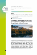 Surveillance de la biodiversité en Europe : pour une réponse cohérente aux besoins des politiques et des utilisateurs