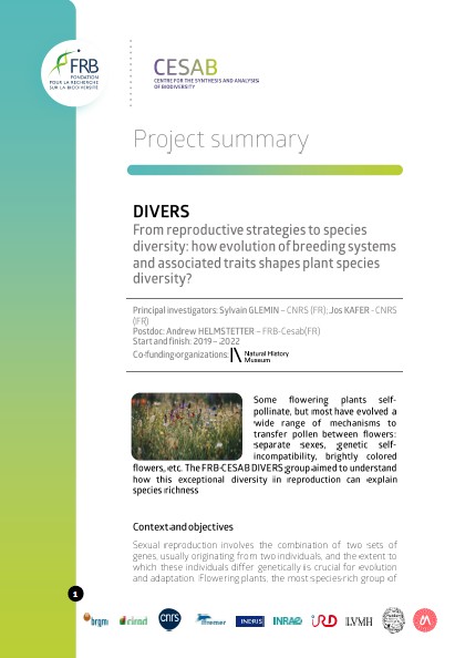 Divers | Stratégies reproductives et diversité des plantes à fleurs