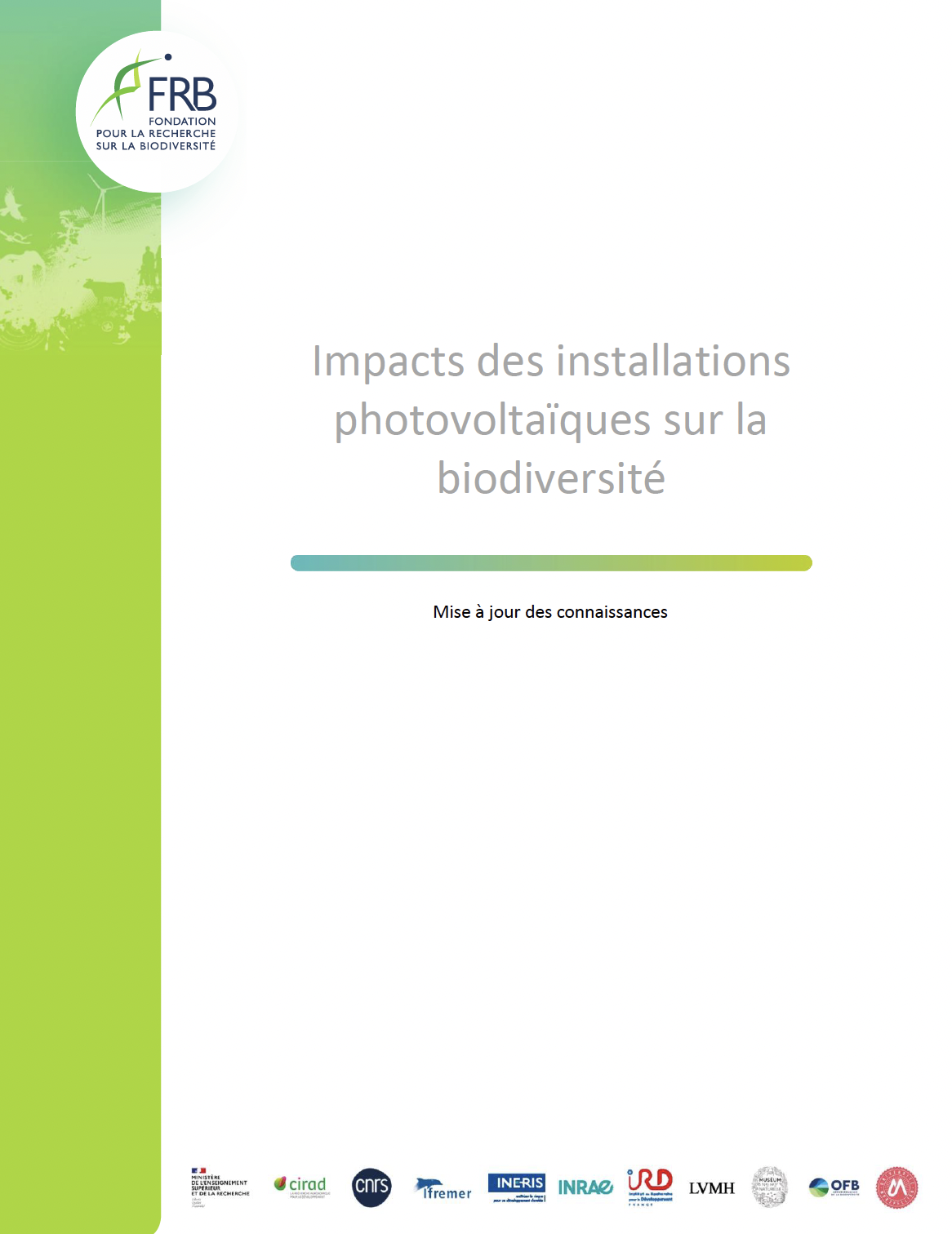 Impacts des installations photovoltaïques sur la biodiversité. Mise à jour des connaissances
